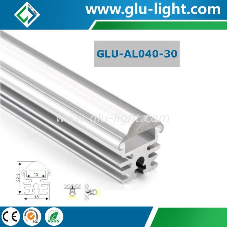 30 degrees recessed aluminum LED profile with lens