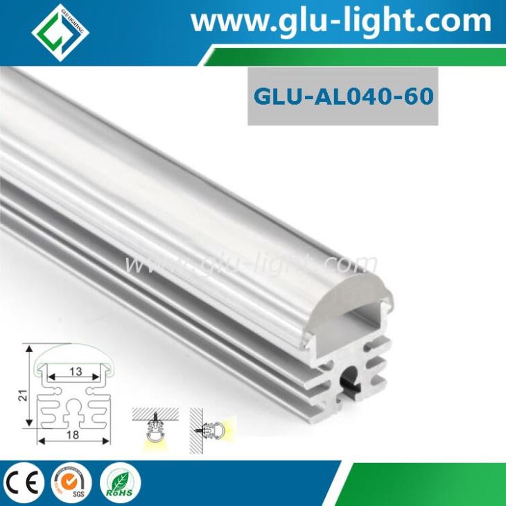 aluminum led profile with 90 degree lens for led strip